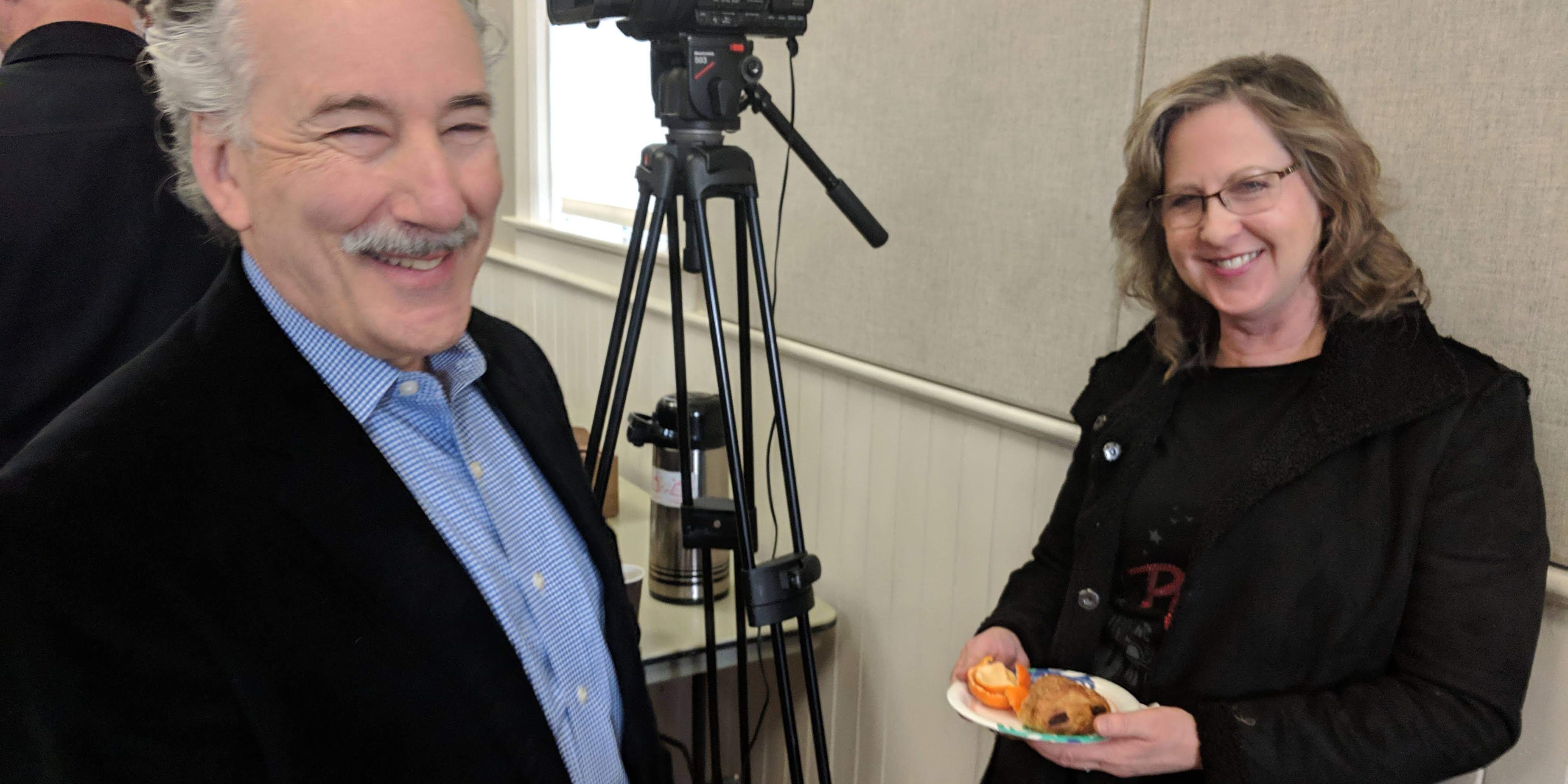 NTCV Novato Community Television Steve Sattler and Pam Haessley At Novato City Hall